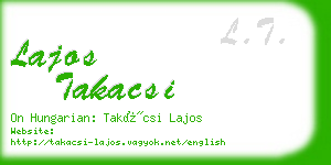 lajos takacsi business card